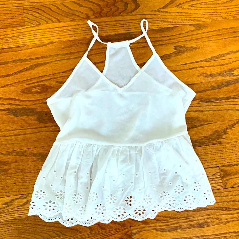 SHEIN Eyelet Embroidered V-Neck Cami Top Size S